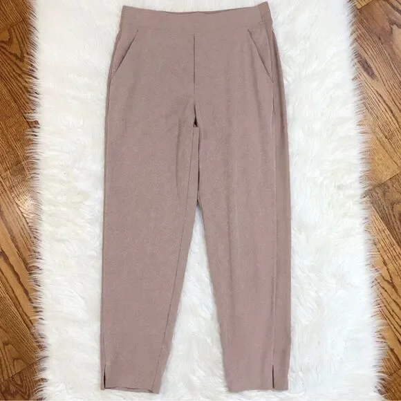 ATHLETA Brooklyn Textured Ankle Pant 982287 in Grain Camo Mocha Latte Size 8 - Picture 2 of 14